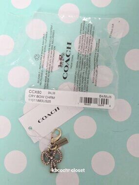 Coach Brand New DIY Crystal Bow Charm CCX80